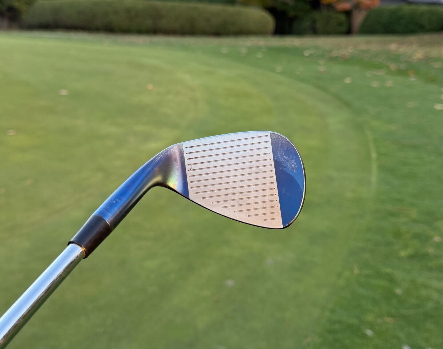 Face rainurée d’un wedge Mizuno Pro T1.